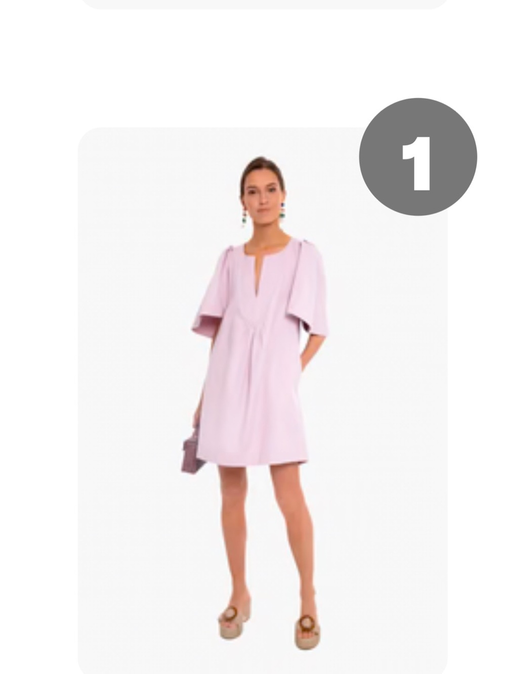 NWOT Tuckernuck Lilac Finley Flutter Sleeve Dress
